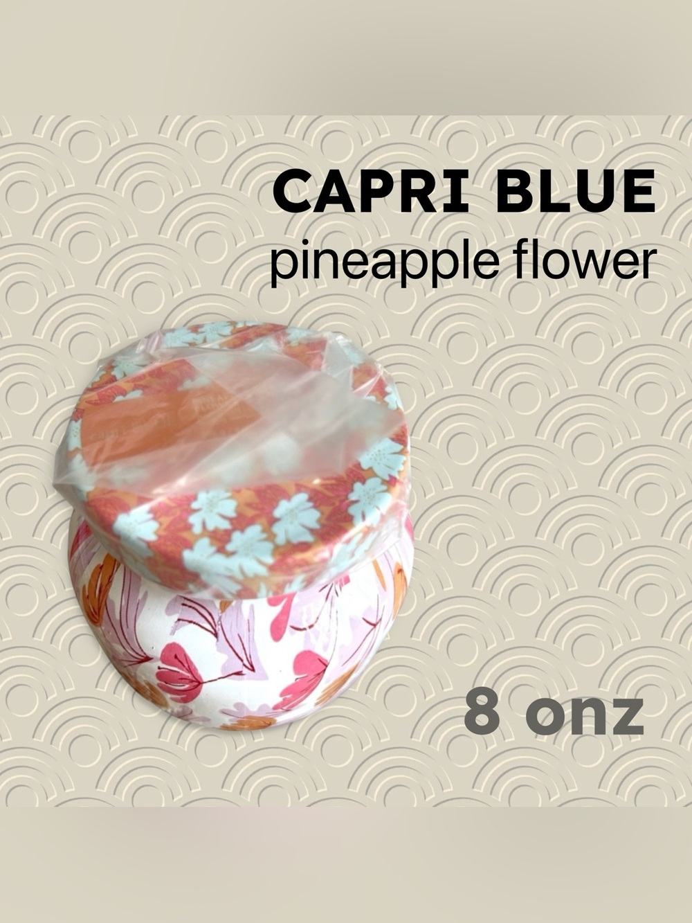 ⚡️🇺🇸🆕 CAPRI BLUE | SMALL | Pineapple Flower Petite Jar Candle - Discontinued